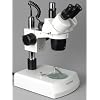 AmScope SW-2T24Z Trinocular Stereo Microscope, WH10x Eyepieces, 20X/40X/80X Magnification, 2X/4X Objective, Upper and Lower Halogen Lighting, Pillar Stand, 110V-120V, Includes 2.0x Barlow Lens