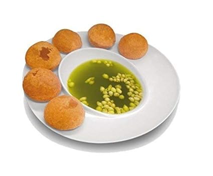 Creatif Ventures Plastic Pani Puri Plate (Multicolour) -4 Pieces