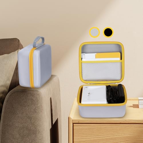 Lebakort Hart Reise Schutz Hülle Etui Tasche für Kodak Dock Plus 4PASS Fotodrucker/Kodak Dock Premium 4x6 Tragbarer Sofortbilddrucker (Schwarz+Gelb)