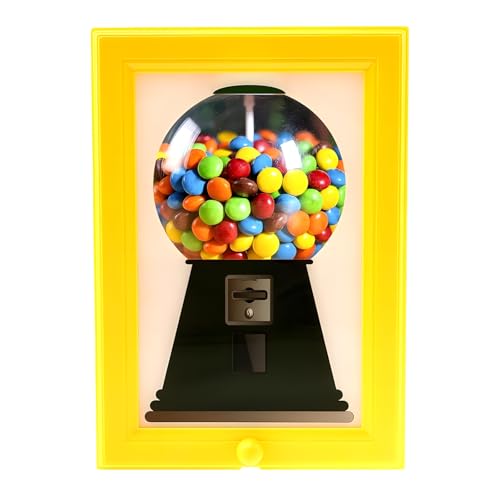 Uoxmiy Candy Dispenser Picture Frame for Kids Wall Mounted Picture Frame Sweet Dispenser Gumball Machine Hanging Candy Home Decor for Candied Nuts Dog Cat Treats Suitable for Birthday Holiday Gifts