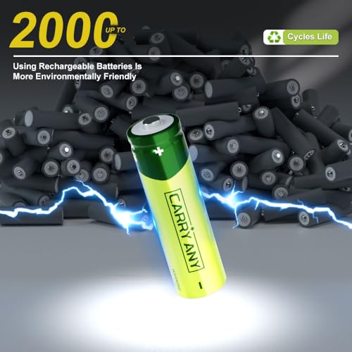 Image of 8Pack Rechargeable AA Lithium Batteries with Smart Charger for Blink Camera | Constant1.5V Output, 3600mWh High Capacity Double A Batteries, 2000 Cycles, Wide Temp -40F~140F, aa Li-Ion Battery Charger