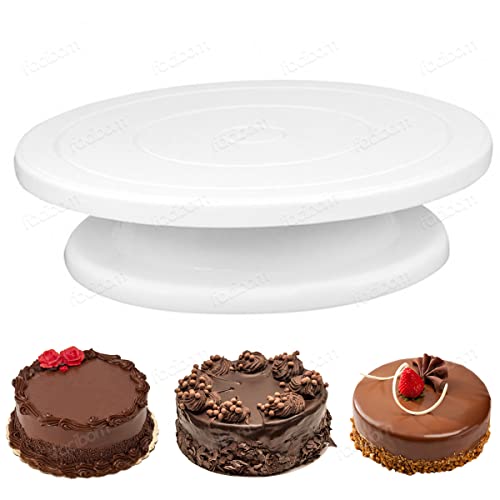 Base Giratória Bailarina com Base Para Confeitaria em PVC Branco
