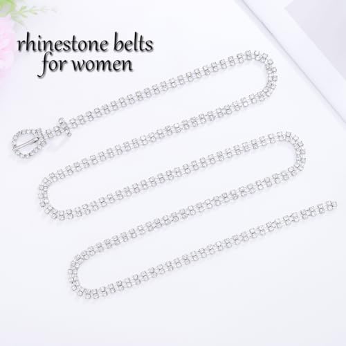 Abien Rhinestone Belts for Women Thin Rhinestone Belt Sparkle Belts for Dresses3