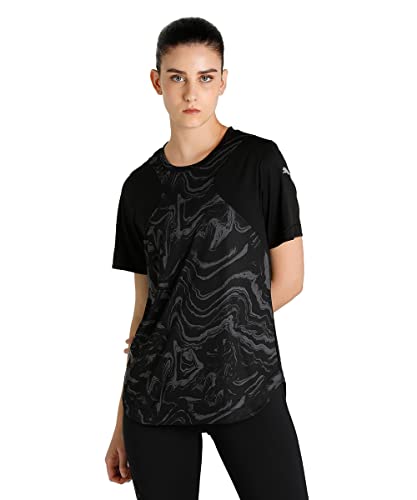 Image of Puma Run Graphic AOP SS Polyester Regular Fit Womens T-Shirt
