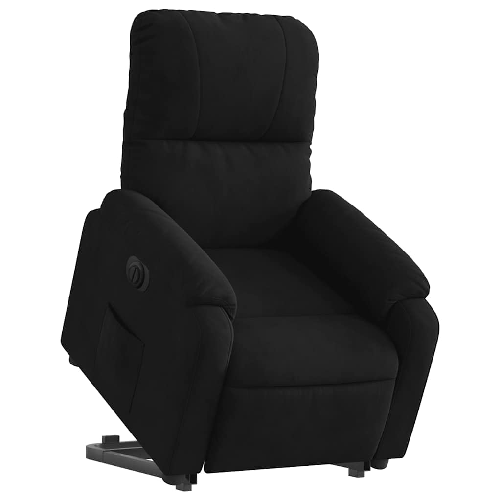 Sillón de relax con ayuda eléctrica para levantarse, tejido de microfibra, respaldo ajustable de 135 grados, bolsillo lateral y para personas de hasta 110 kg