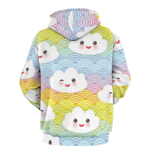 Hoodie mignons nuages UMENG pull à manche longue idéal pour le cocooning