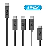USB Type C Cable, UNU Type C to Type A Male 5Gbps, 56K Ohm Resistor (3 x 3.3ft ,1 x 6.6ft , 1x 1ft) (USB C to USB A) Cable for Google Pixel XL, Nexus 6P, 5X,LG G5, More Type-C Devices [Black]