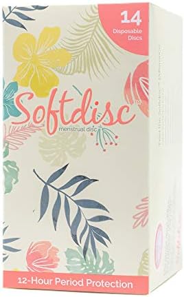 SOFTDISC - Menstrual Discs - Non-Reusable, Disposable Softdiscs - Enjoy up to 12 Hours of Protection - Fewer Period Cramps, Tampon and Menstrual Cup Alternative for Active Women 14 Disc Per Box