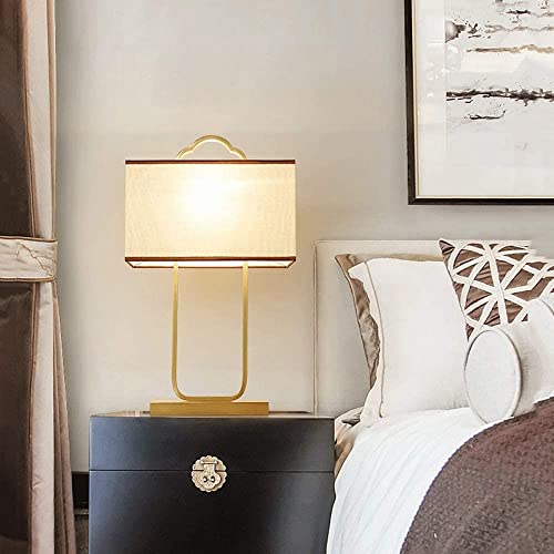 Led Bedside Table Lamp E27 Gold Plated Antique Copper Desk Lamp Desk Lamp Bedroom Bedside Lamp Antique Desk Lamp Chinese Zen Classical Living Room Lamp Study Lamp Decoration Desk Lamps For Home Office #TOP3