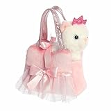 Aurora® Fashionable Fancy Pals™ Princess Kitty™ Tutu Stuffed Animal - Plush with Stylish Purse for Dress Up Fun - Perfect for Kids 3+ Years, Costumes, and Birthdays - White 7 Inches