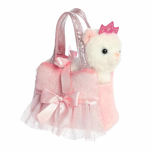 Aurora® Fashionable Fancy Pals™ Princess Kitty™ Tutu Stuffed Animal - Plush with Stylish Purse for Dress Up Fun - Perfect for Kids 3+ Years, Costumes, and Birthdays - White 7 Inches