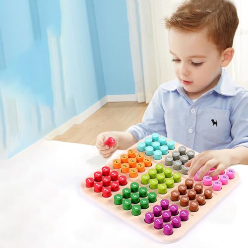 Montessori Wooden Sudoku Puzzle Board for Kids | Educational Math & Logic Game | Color & Number Sorting Toy | STEM Learning Board Game for Toddlers & Preschool Boys Girls Age 7+ - Image 7 thumbnail