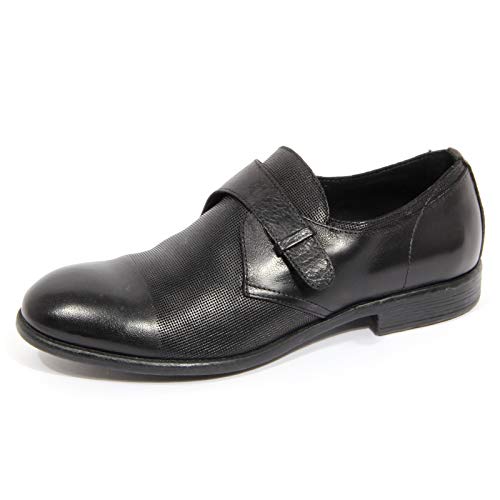 Zapatos de cuero vintage Hundred 100 G0342: calzado elegante de hombre en color negro talla 39