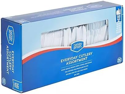 Berkley Jensen Plastic Cutlery Combo, 540 ct. - White