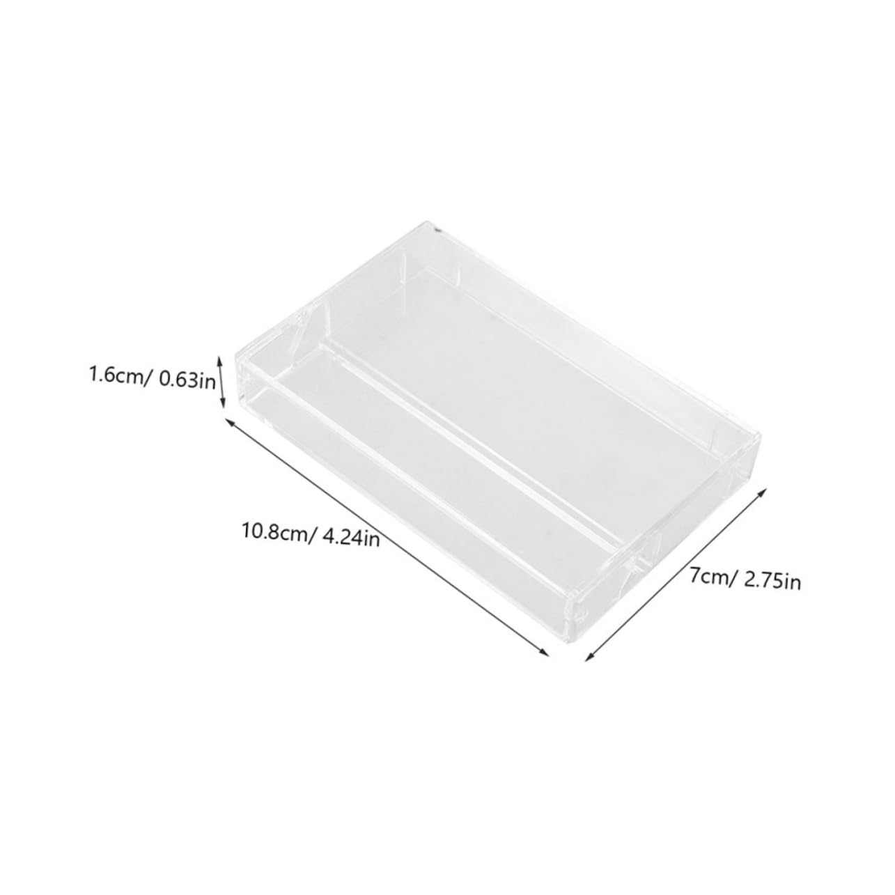 BUTIFULSIC 8Pcs Clear Cassette Tape Storage Box Retro Organizer with Design for Audio Cassettes and Notes Showcases Your Favorite Tapes Effortlessly