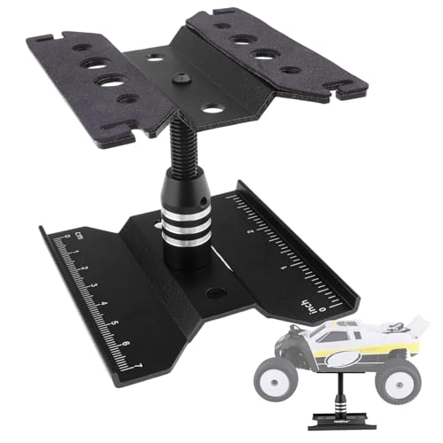 HobbyPark Mini RC Car Work Stand Aluminum for 1/24 1/18 Scale RC Crawler Axial SCX24 Traxxas TRX4M FCX24 FCX18 Workstation 360 Degree Rotation Lift Lower (Black)