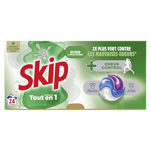 Lessive Capsules Tout En 1 Odeur Control Skip La Boîte De 24 Capsules - vue 2