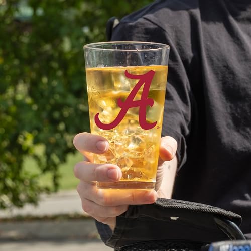 Image of Logo Brands NCAA 16 oz Pint Glass - Durable Glass With Bold Team Color- Chip-Resistant Rim Drinkware For Fans, Tailgates, Home Bars & Everyday Use