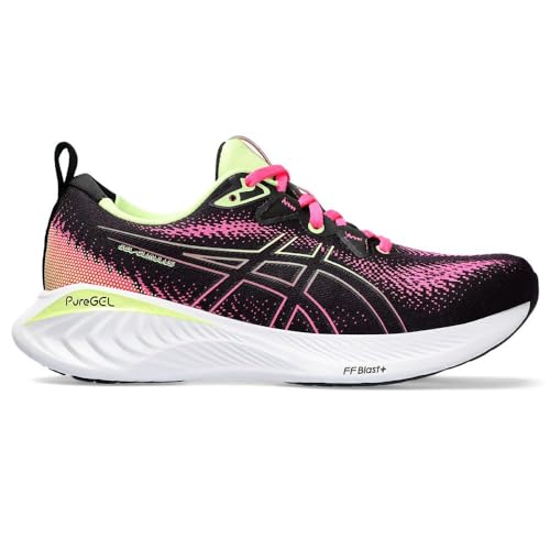 Asics Tênis de corrida feminino Gel-Cumulus 25, Preto, rosa choque, 35