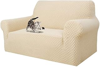 MAXIJIN Thick Velvet Sofa Covers 3 Seater Super Stretch Non Slip Couch Cover for Dogs Cat Pet Friendly 1-Piece Elastic Furniture Protector Plush Sofa Slipcovers (3 Seater, Peacock Blue)