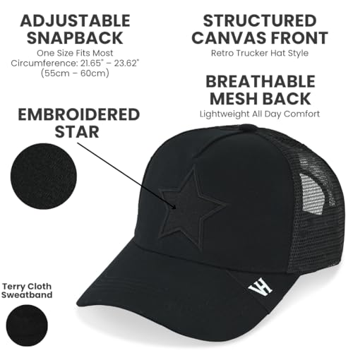 Image of VINTAGE HAVANA Trucker Hats Women | Mesh Adjustable Snapback Hat | Men & Women Cute Trendy Fashion Baseball Cap
