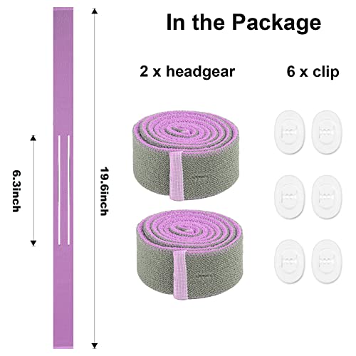 Upgraded Airfit P10 Headgear CPAP for Her Replacement, 2-Pack Replacement Headgear Compatible with ResMed Airfit P10 Nasal Pillow CPAP Mask Straps Included 2 Elastic Straps & 6 Adjustment Clips, Pink - Thumbnail 6