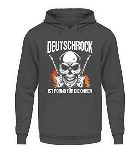 Sweat à capuche Deutschrock ist Porno gris acier sweat-shirt streetwear unisexe S