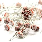 Tensión máxima: 150 Volt DC Fornateu CDS 20PCS Fotorresistor LDR 5mm Resistencia dependiente de la luz del Sensor Resistencia Dependiente IDR GL5516 Fotorresistor