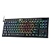 Produktbild Redragon K622 RGB Mechanische Flachem Profil-Tastatur, Rote Schalter, TKL Tastatur, Kabelgebundene Gaming-Tastatur, Dedizierte Mediensteuerung, Abnehmbarem USB Kabel, für Büro