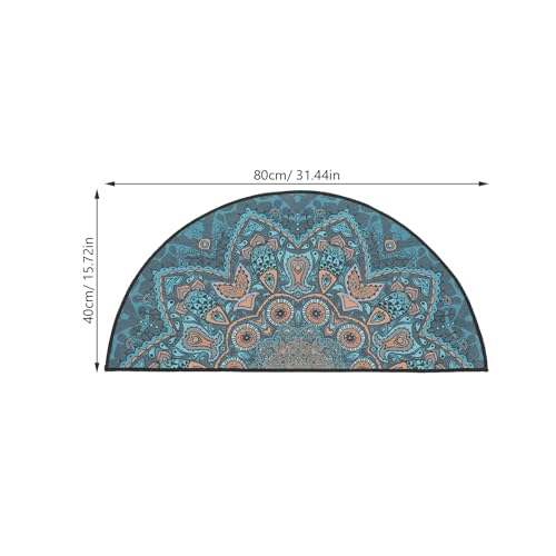Tapis de bain antidérapant en polyester absorbant de style mandala - 4