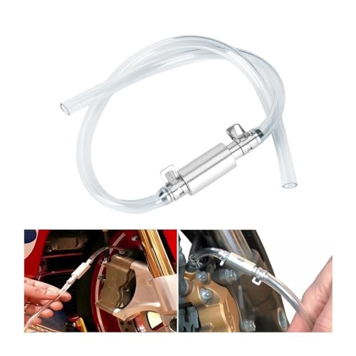 JNNJ Purgador De Frenos De Moto, Tubo Purga Frenos Coche, Manguera Purga Frenos con Válvula, Kit Herramientas para Manguera Sangre Embrague, Manguera De Purga para Modelos con Freno Hidráulicos