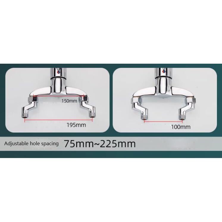 BiaoTeng S-Anschluss Adapter 1/2 Auf 3/4 – Verstellbarer Exzenter 140-160mm, 2 Stück Messing Für Duscharmatur