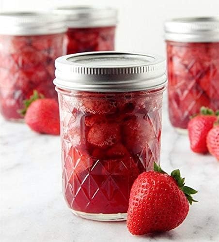 Tebery 12 Pack Mason Jars 8oz & 4oz Canning Jars Jelly Jars With Regular Lids for Jam, Honey, Wedding Favors, Shower Favors, Baby Foods