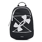 Under Armour Hustle Play Backpack, (001) Black/Black/White, One Size Fits Most