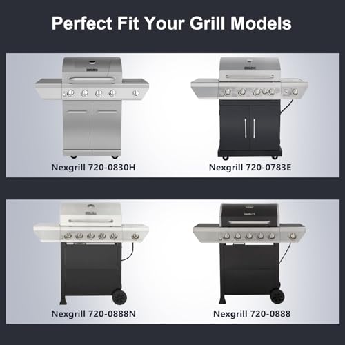 Grill Replacement Parts for Nexgrill 5 Burner 720-0888N, 720-0888, 4 Burner 720-0830H, 720-0783E. 17 Inch Grill Cooking Grates, Heat Plates Shield and Burner Tubes for Home Depot Nexgrill Grill Parts. by Hiorucet - Used condition - Image 2