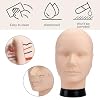 Men Baldness Scalp Tattoo Practice Kit Male 3D Training Head, Hairline Mapping Ruler & Precision Tools for Tattoo Scalp Training (Male Practice Kit)