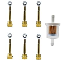 192090 188243 19863 Auger Shear Pins 6 PCS with Nut Bolt Kit for HUSQ Poulan AYP SnowThrowers Replaces for 532192090 532198636 588077501 and 179828 88009 with Fuel Filter Part