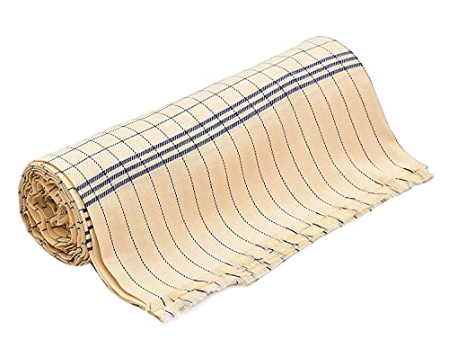 Image of 100% Cotton Soft Beautiful Coloured Chek Single Bed Size Skin Friendly Summer AC Blanket /Khes /Dohar /Top Sheet Set /Chadar (Yellow)
