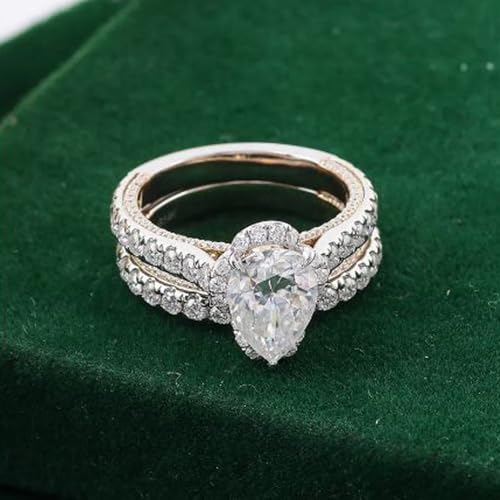 Bague moissanite DEF-VVS en argent massif, éclat d'exception - 4