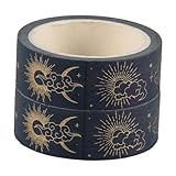 Holibanna 2 Cinta Washi Decorativa con Estrellas y Luna para Scrapbooking Manualidades y Diarios Cinta Adhesiva DIY Ligera y de Usar