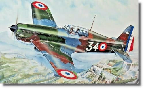 Maquette d'avion Morane Saulnier MS406 Semer 1/72 pour collectionneur