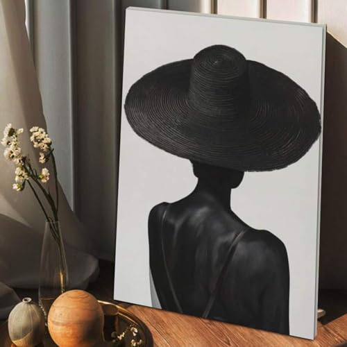 Affiche femme africaine sur toile 60x90cm sans cadre art noir décor salon