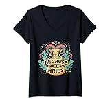 donna ariete zodiac wonder: vintage zodiac play maglietta con collo a v