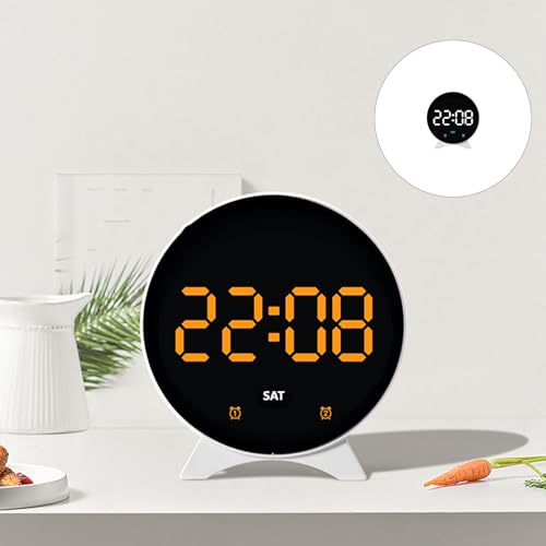 Reloj digital LED con pantalla personalizable y sensor de temperatura para escritorio 3