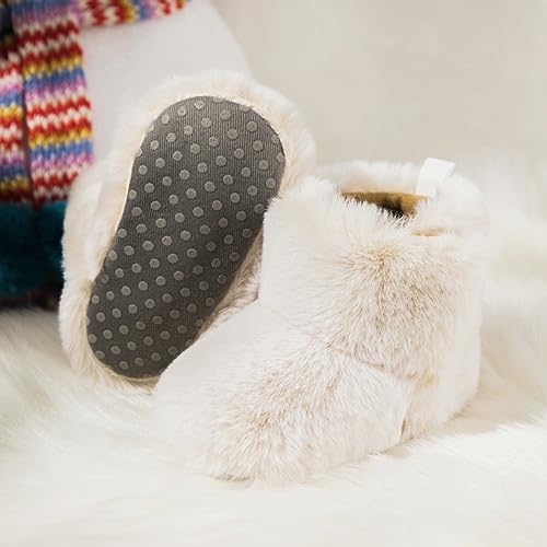 Image of Meckior Baby Girls Cowboy Tassel Boots Side Zipper Moccasins Soft Bottom Non-Slip Toddler Shoe
