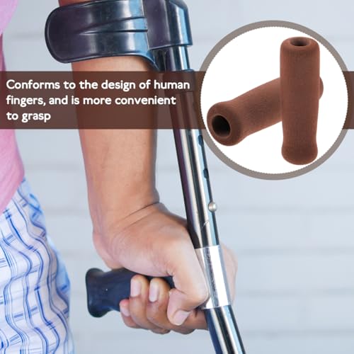 Gogogmee Crutch Handle Grips Non-Slip Foam Covers for Walking Cane and Crutches Comfortable Ergonomic Cane Handle Wraps for Elderly Mobility Aid 2-Pack