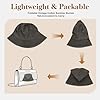 Voqeen Women Bucket Hat Cotton Summer Packable Sun Hats for Ladies Foldable Fishing Hat for Men Beach UV Protection Sunhat Lightweight Breathable Fisherman Cap Adults Black #3