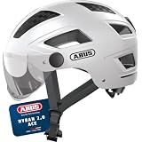 ABUS Casco da città Hyban 2.0 ACE - Casco da bicicletta con visiera, luce e calotta rigida in ABS - per uomo e donna