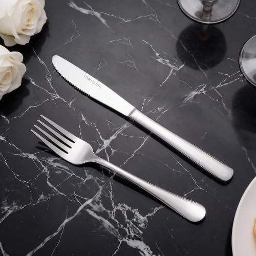 Image of 72 Pieces Stainless Steel forks and knives Dinner Flatware Set