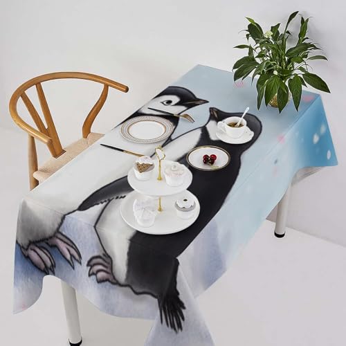 Nappe en lin lavable pour repas de Noël et fêtes de mariage - 3